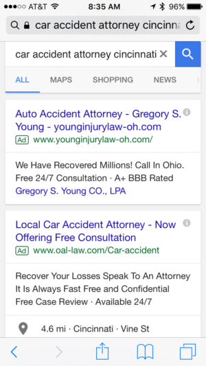 Google Ads on Mobile in Local Search 1